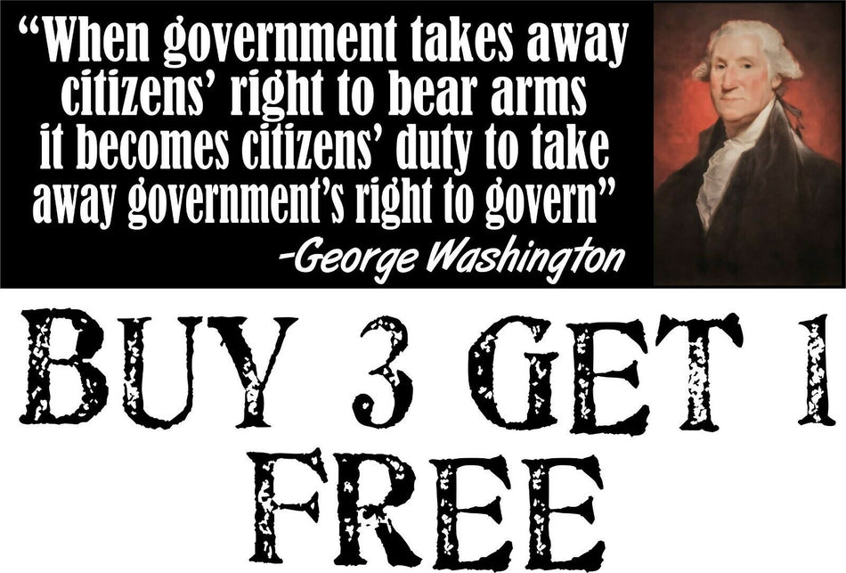 2nd Amendment Bumper Sticker -Washington Right to Govern 8.8" x 3" bumper Decal - Powercall Sirens LLC