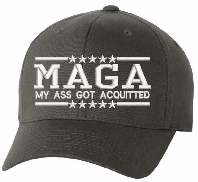 Trump Hat - MAGA My Ass Got Acquitted Embroidered Flex Fit Ball Cap MAGA TRUMP - Powercall Sirens LLC