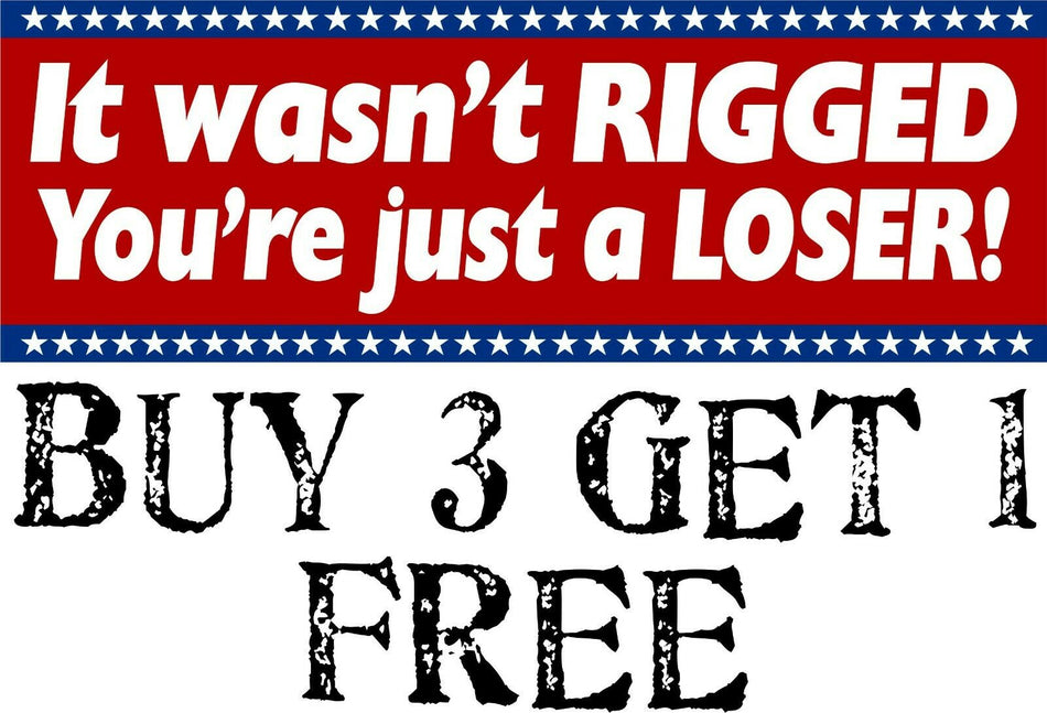 It wasn't rigged you're just a loser BIDEN Bumper Sticker 8.7" X 3" Sticker - Powercall Sirens LLC