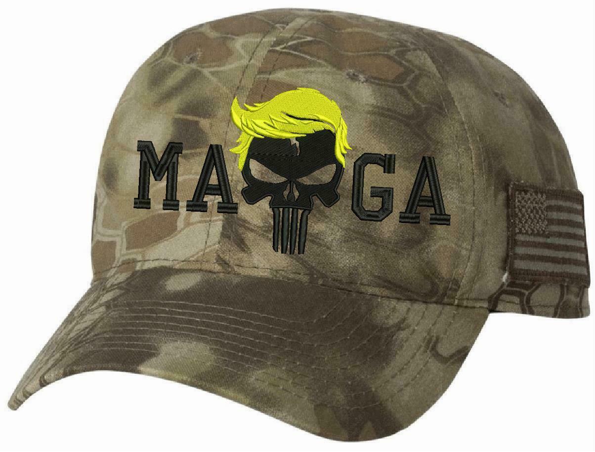 Donal Trump Hat Punisher MAGA Embroidered Flex Fit or Adjustable Hat MAGA Trump - Powercall Sirens LLC