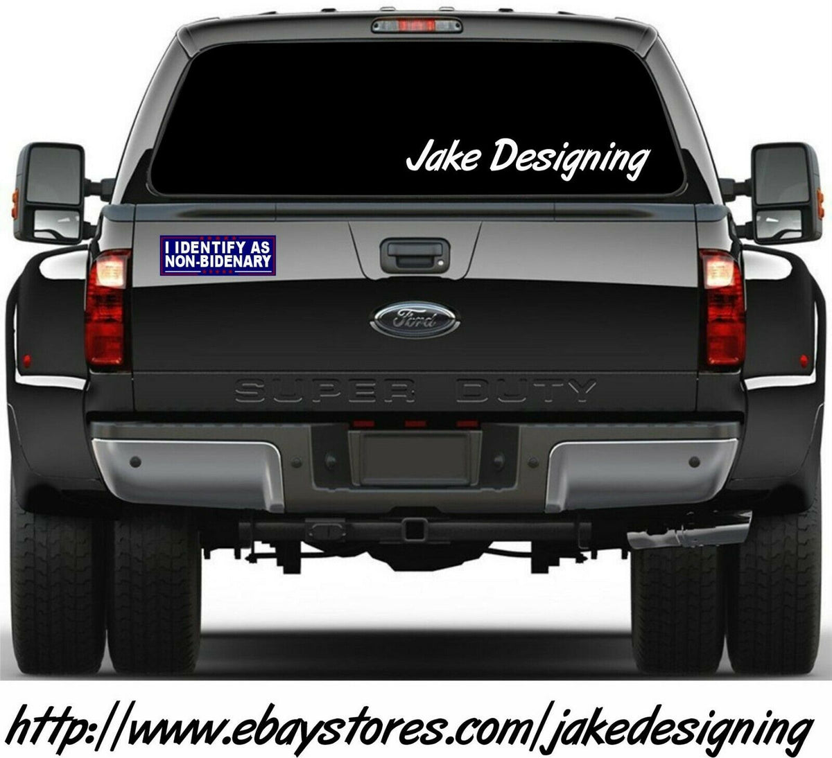 I Identify as Non Bidenary Sticker or Magnet "Stars" Version Decal or Magnet - Powercall Sirens LLC