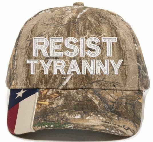 Resist Tyranny Embroidered Hat - USA300 Style Adjustable Hats - Various Colors - Powercall Sirens LLC