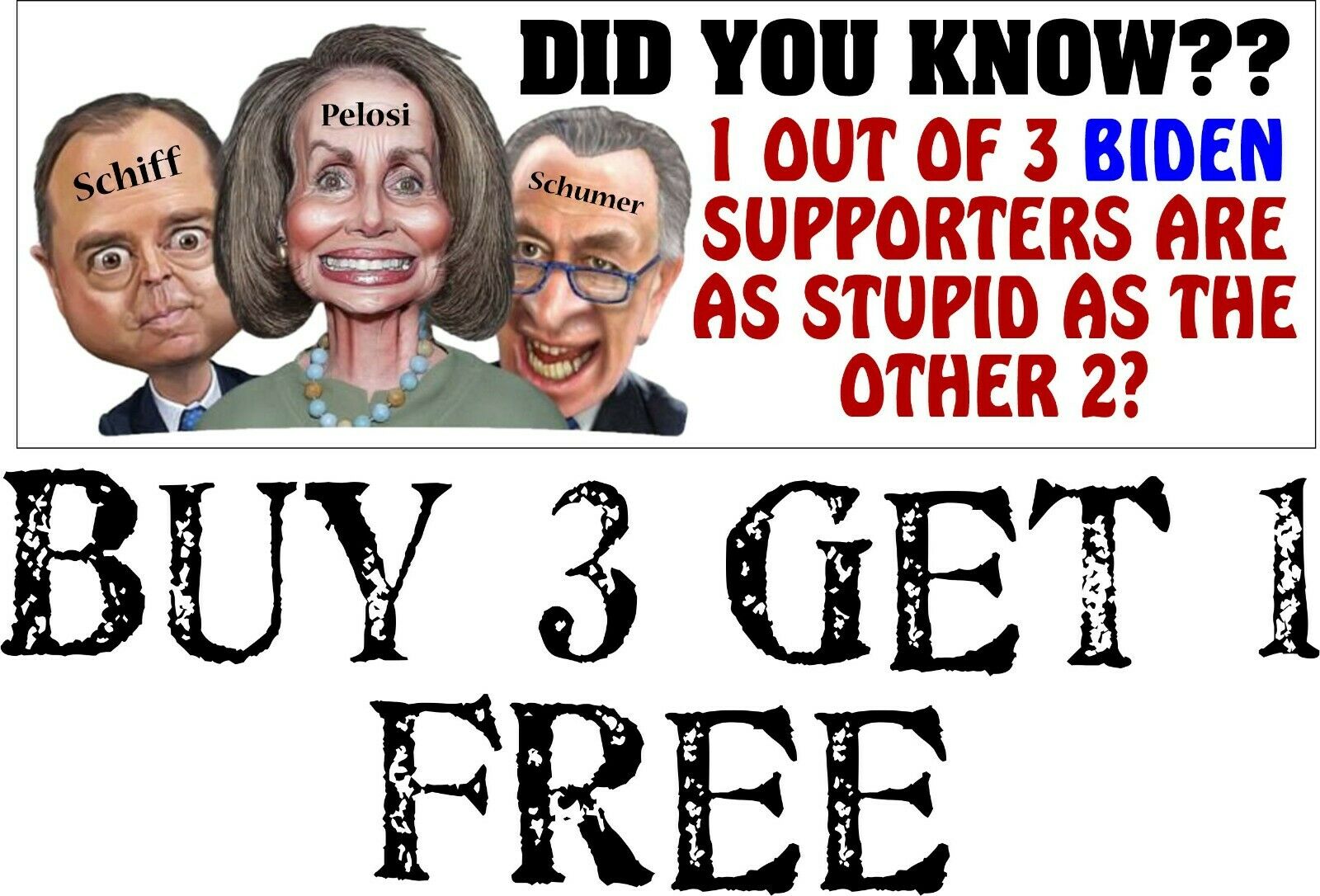 Anti Joe Biden AUTO MAGNET 1 are as stupid as the other two 8.7" x 3" Decal - Powercall Sirens LLC
