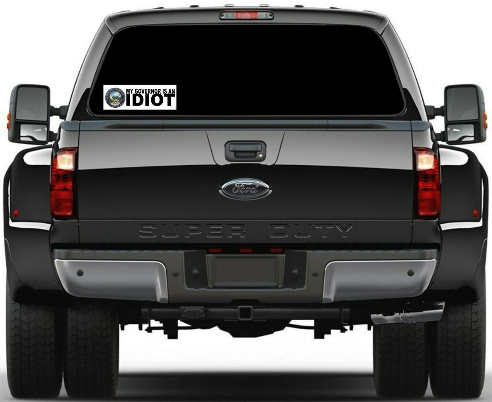 My governor is an idiot bumper sticker - Nevada Version - 8.8" x 3" Decal - Powercall Sirens LLC