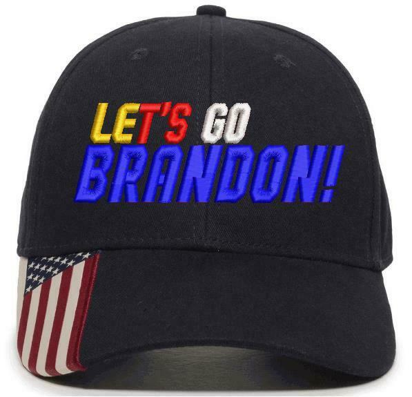 Let's Go Brandon Racing Stripes Embroidered Adjustable USA300 Hat, FJB JOE BIDEN - Powercall Sirens LLC