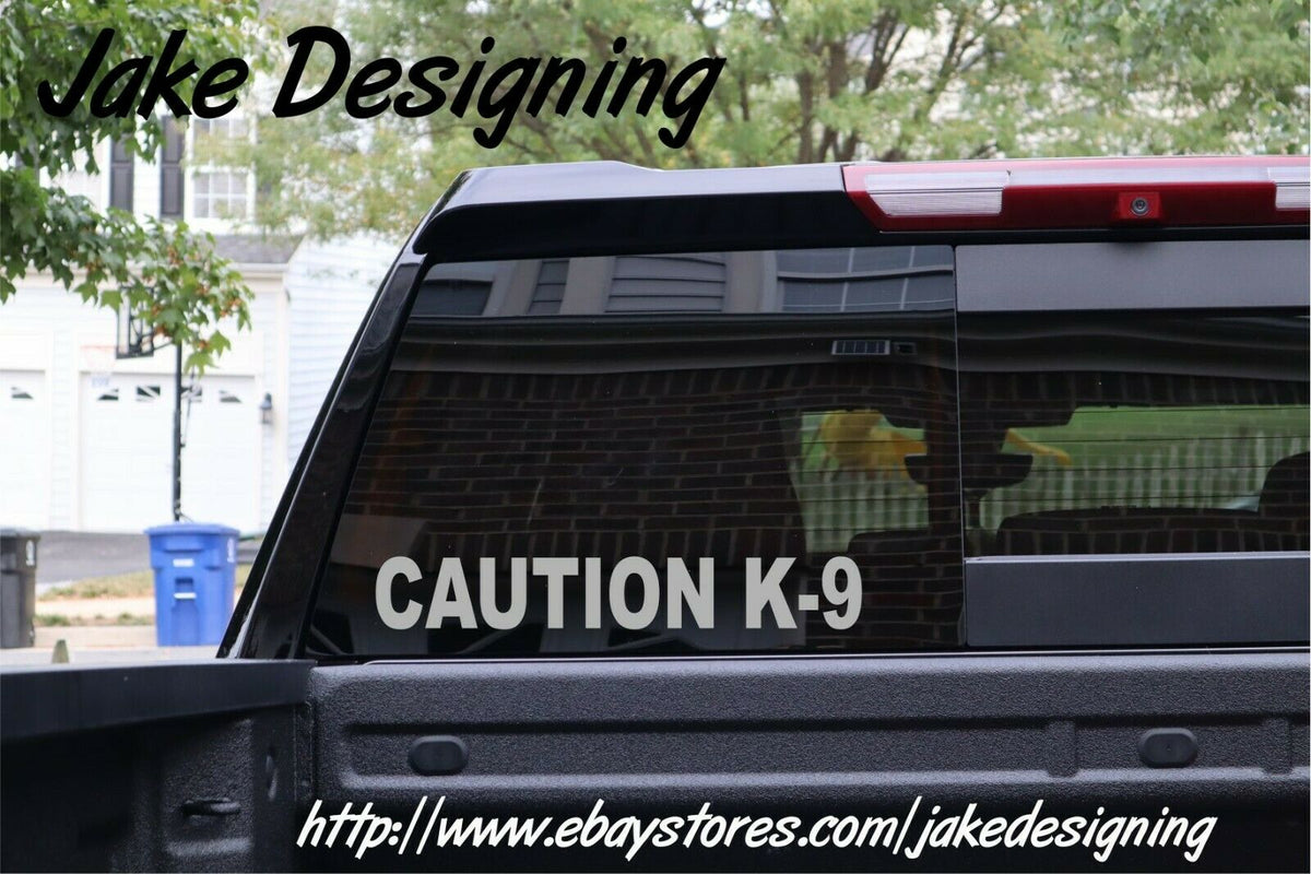 Caution K-9 Decal 2.5" x 24" Large Dog Sticker Various Colors/Materials K9 Decal - Powercall Sirens LLC