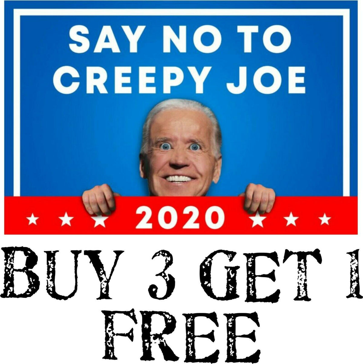 Joe Biden Bumper Sticker "Just say no to Creepy Joe" 5" x 3" Bumper Sticker - Powercall Sirens LLC