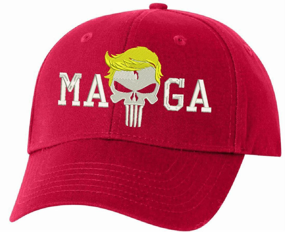 Donal Trump Hat Punisher MAGA Embroidered Flex Fit or Adjustable Hat MAGA Trump - Powercall Sirens LLC