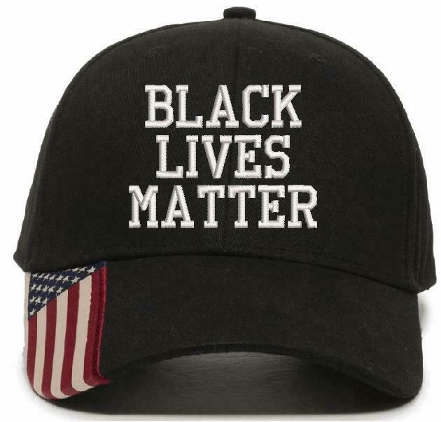 Black Lives Matter Embroidered Hat - AH-30 Adjustable or USA-300 Flag Hat - Powercall Sirens LLC