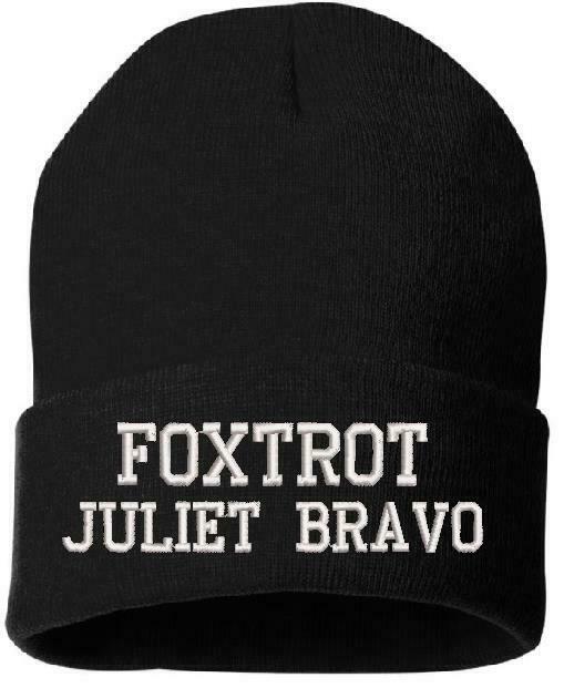 Foxtrot Juliet Bravo FJB Anti Biden Winter Hat - Beanie or Cuff Black or Navy - Powercall Sirens LLC