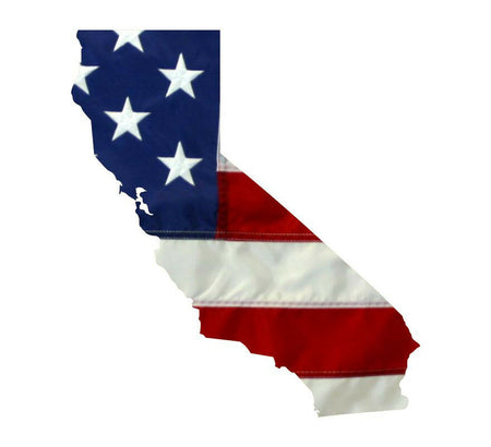 State of California Realistic American Flag Window Decal - Various Sizes - Powercall Sirens LLC