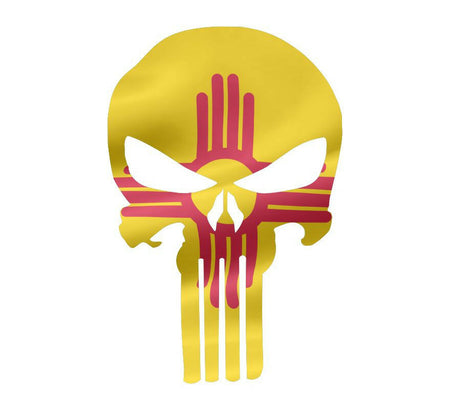Punisher Decal State of New Mexico Flag Vinyl Decal - Various Sizes ships free - Powercall Sirens LLC