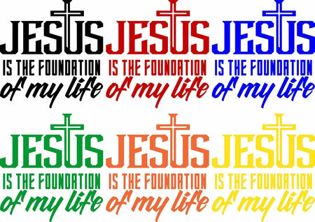 Jesus is the Foundation Window DecalThese faith based decals are all die cut. Th - Powercall Sirens LLC