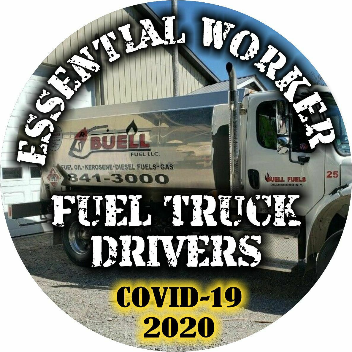 Essential Worker Sticker - Fuel Truck Drivers Window Decal - Various Sizes - Powercall Sirens LLC