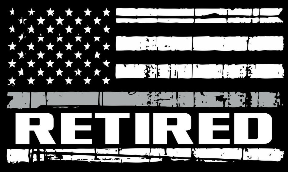 Corrections Officer RETIRED Flag Decal - Powercall Sirens LLC