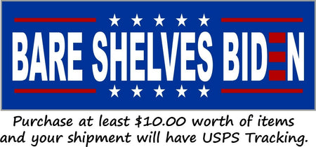 Bare Shelves Biden Bumper Sticker or Magnet - Various Sizes FU46 FJB Decal - Powercall Sirens LLC