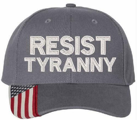 Resist Tyranny Embroidered Hat - USA300 Style Adjustable Hats - Various Colors - Powercall Sirens LLC