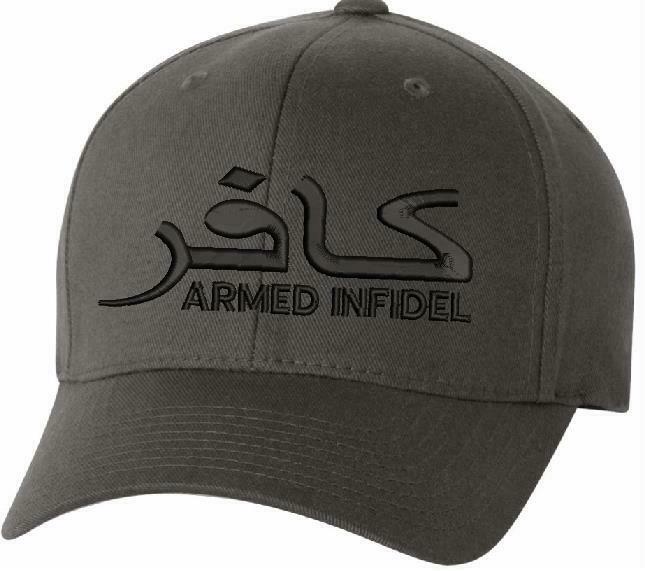 Armed Infidel Embroidered Flex fit or Adjustable Ball Cap - Various Options - Powercall Sirens LLC