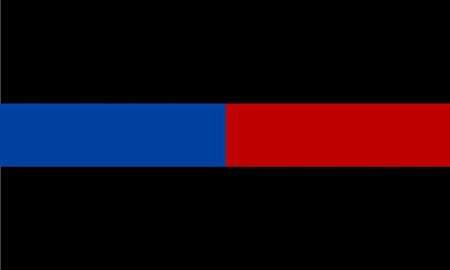 Thin Blue Line Half Blue Half Red Line Exterior REFLECTIVE - Varios Sizes - Powercall Sirens LLC