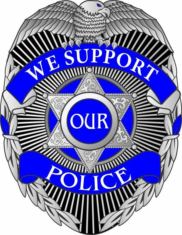 Thin Blue Line Decal - We Support our Police Blue Line decal - Various Sizes - Powercall Sirens LLC