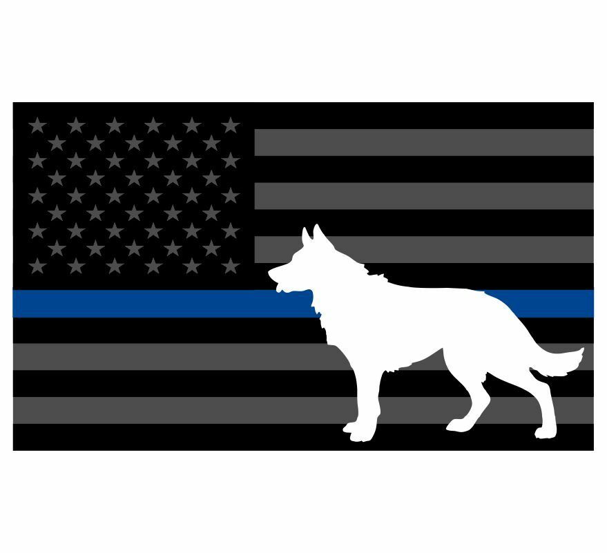Thin Blue Line K9 Decal Tactical Police Law Enforcement Reflective-various Sizes - Powercall Sirens LLC