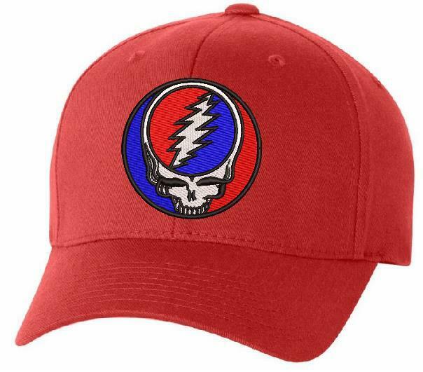Grateful Dead Steal your Face Embroidered Flex Fit Hat - Various Choic