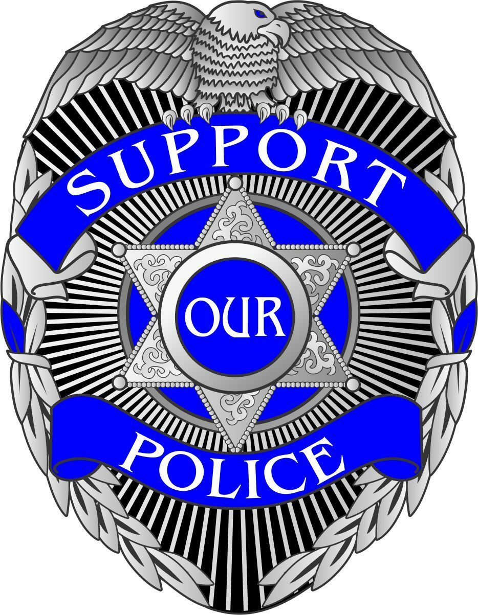 Thin Blue Line Decal - Support our Police Blue Line badge - Various Sizes - Powercall Sirens LLC