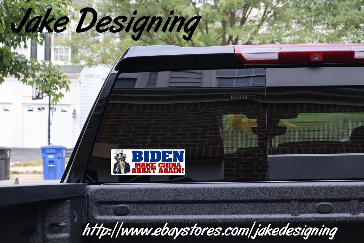 Joe Biden Make China Great Again Middle Finger Anti Joe Biden BUMPER STICKER - Powercall Sirens LLC