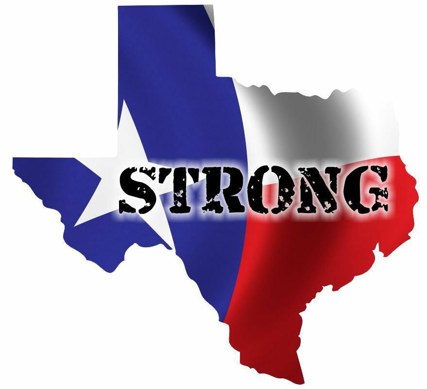 Texas Houston Strong Car Truck Exterior Bumper Sticker - Various Sizes Free Ship - Powercall Sirens LLC