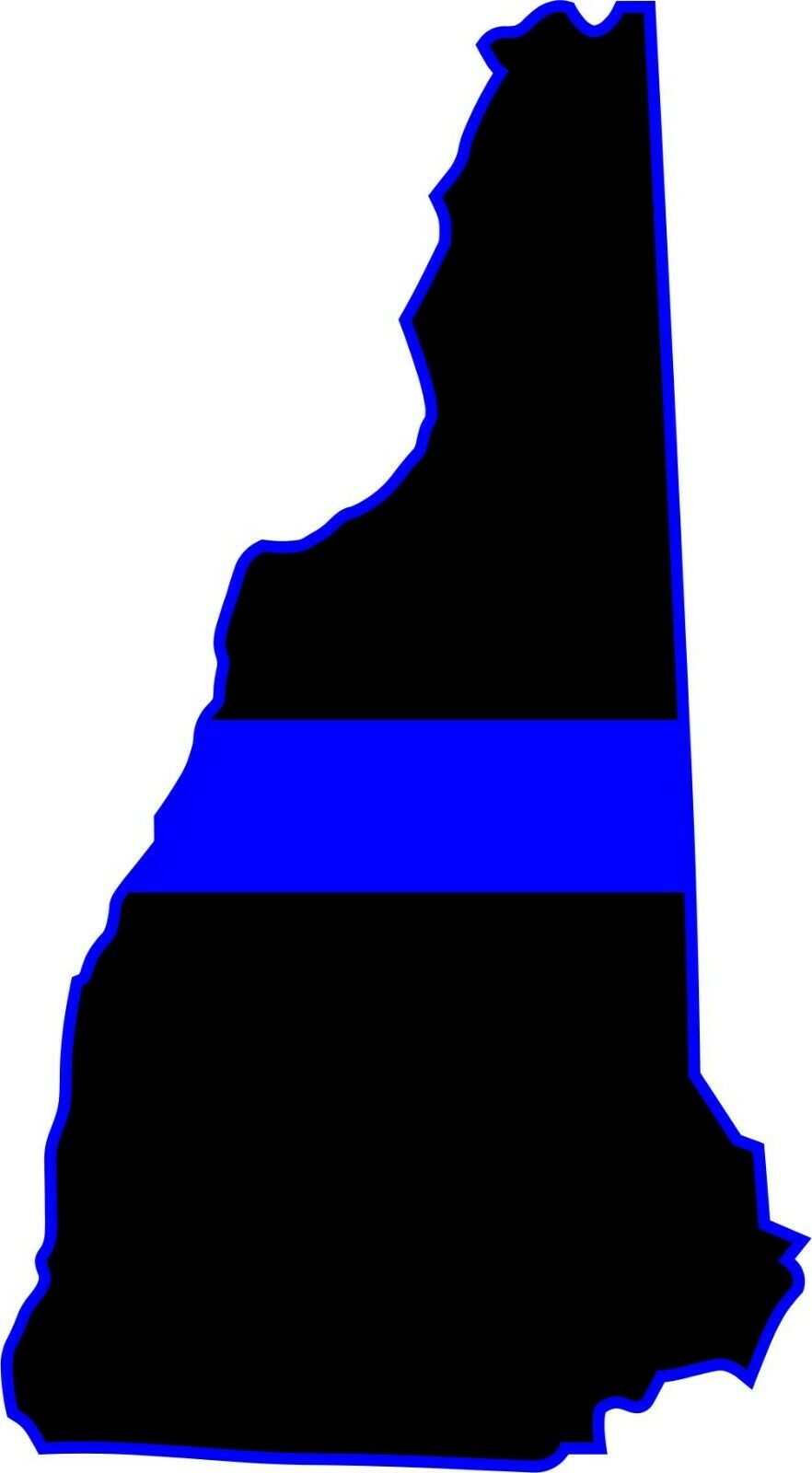 Thin Blue Line State of New Hampshire Reflective Decal - Various Sizes Free Ship - Powercall Sirens LLC