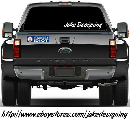 My Governor is an IDIOT Virginia Automotive LARGE MAGNET 11" x 3" - Powercall Sirens LLC