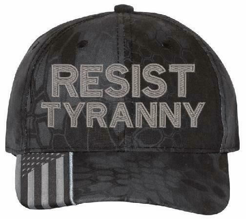 Resist Tyranny Embroidered Hat - USA300 Style Adjustable Hats - Various Colors - Powercall Sirens LLC