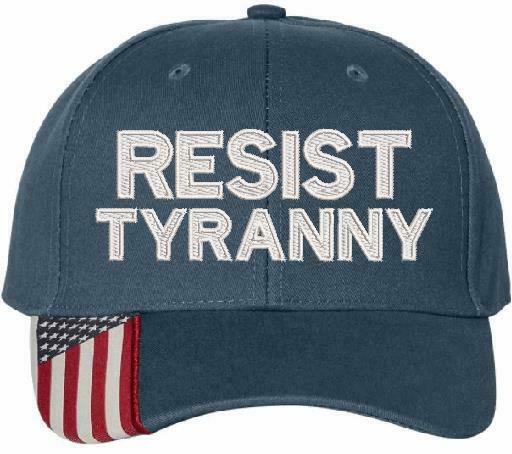 Resist Tyranny Embroidered Hat - USA300 Style Adjustable Hats - Various Colors - Powercall Sirens LLC