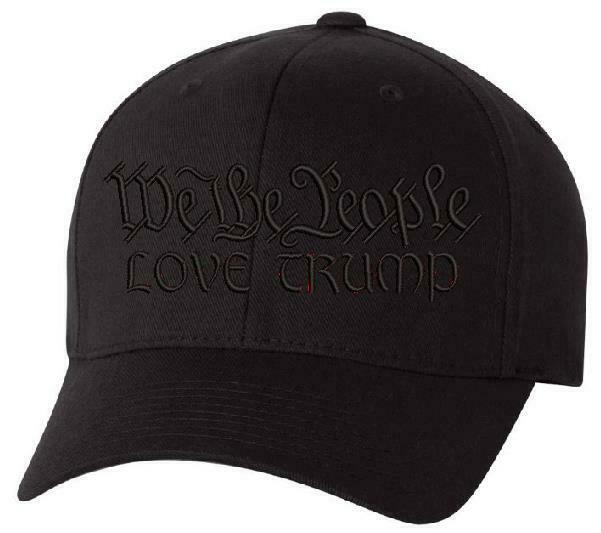 We The People "LOVE TRUMP" Flex Fit 6277 Embroidered Low Profile Ball Cap - Powercall Sirens LLC