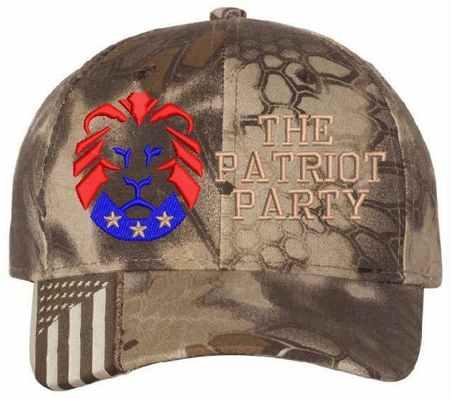 The Patriot Party LION Hat - Embroidered USA-300/Mossy Adjustable Hat TRUMP 2024 - Powercall Sirens LLC