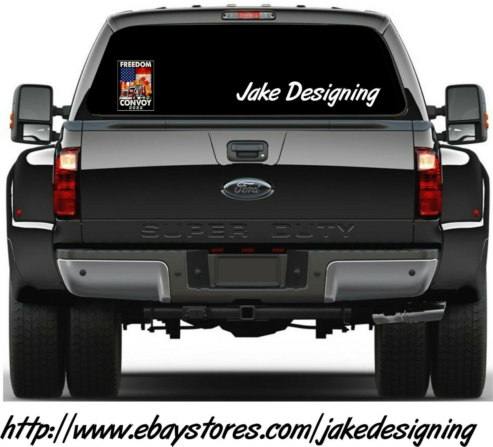 Freedom Convoy 2022 Decal Support our Truckers Flag style Decal or Magnet - Powercall Sirens LLC