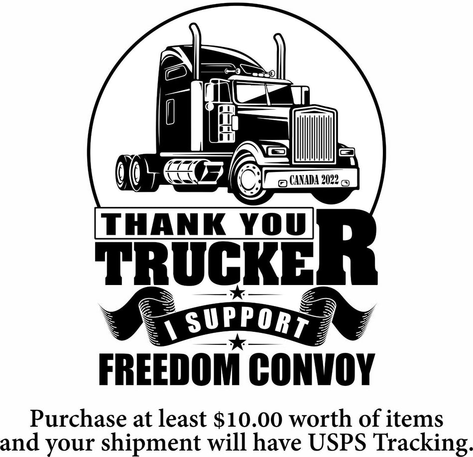 Freedom Convoy Trucker Decal - Thank you Trucker Fringe Minority Window Decal - Powercall Sirens LLC