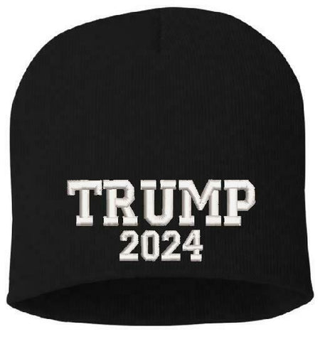 Trump 2024 Winter Hat - Embroidered Cuff or Beanie Choice SP12 or SP08 Trump Hat - Powercall Sirens LLC