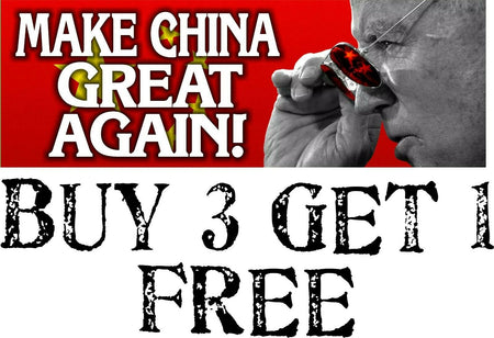 Make China Great Again Sunglasses Joe Biden BUMPER STICKER rigged election 8.7x3 - Powercall Sirens LLC