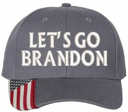 Let's Go Brandon Text Embroidered Adjustable USA300 OR Typhoon Style Hat - Powercall Sirens LLC