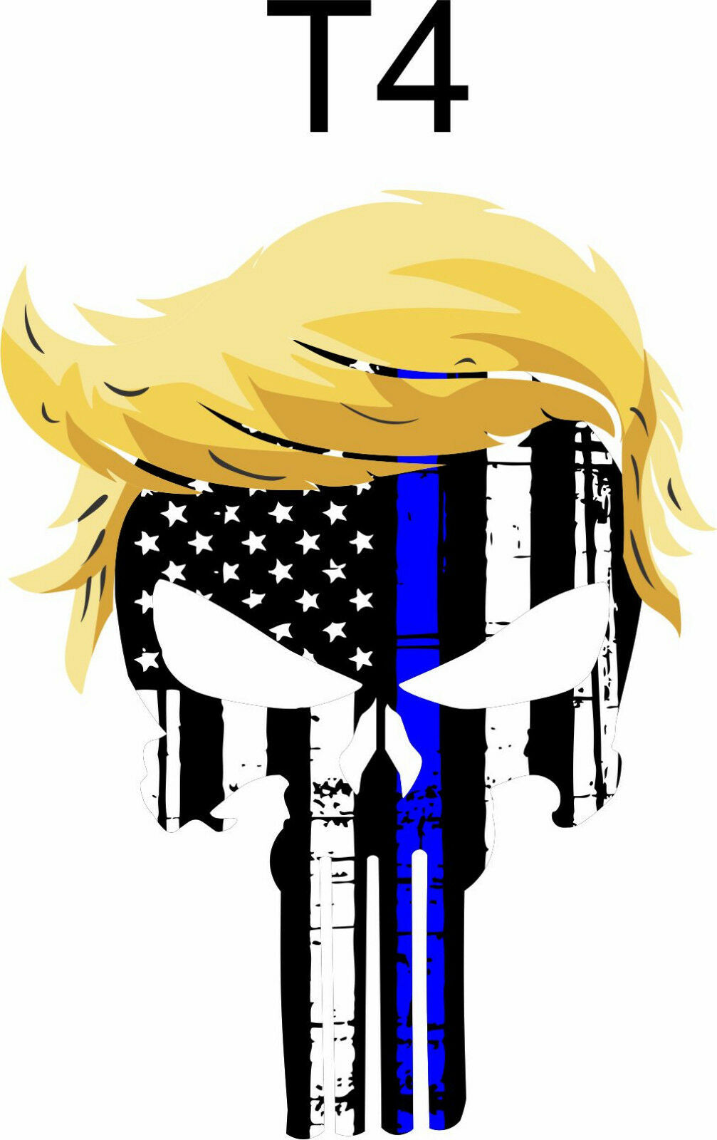 Trump Punisher with Hair Window Decal - Powercall Sirens LLC