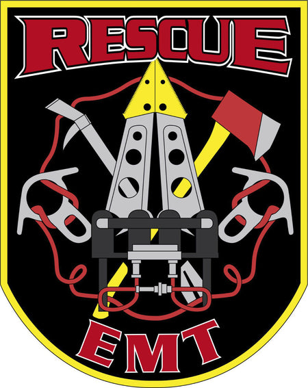 Rescue EMT Fire and Rescue Window Sticker - Various sizes & Free Shipping - Powercall Sirens LLC