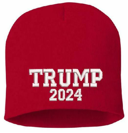 Trump 2024 Winter Hat - Embroidered Cuff or Beanie Choice SP12 or SP08 Trump Hat - Powercall Sirens LLC