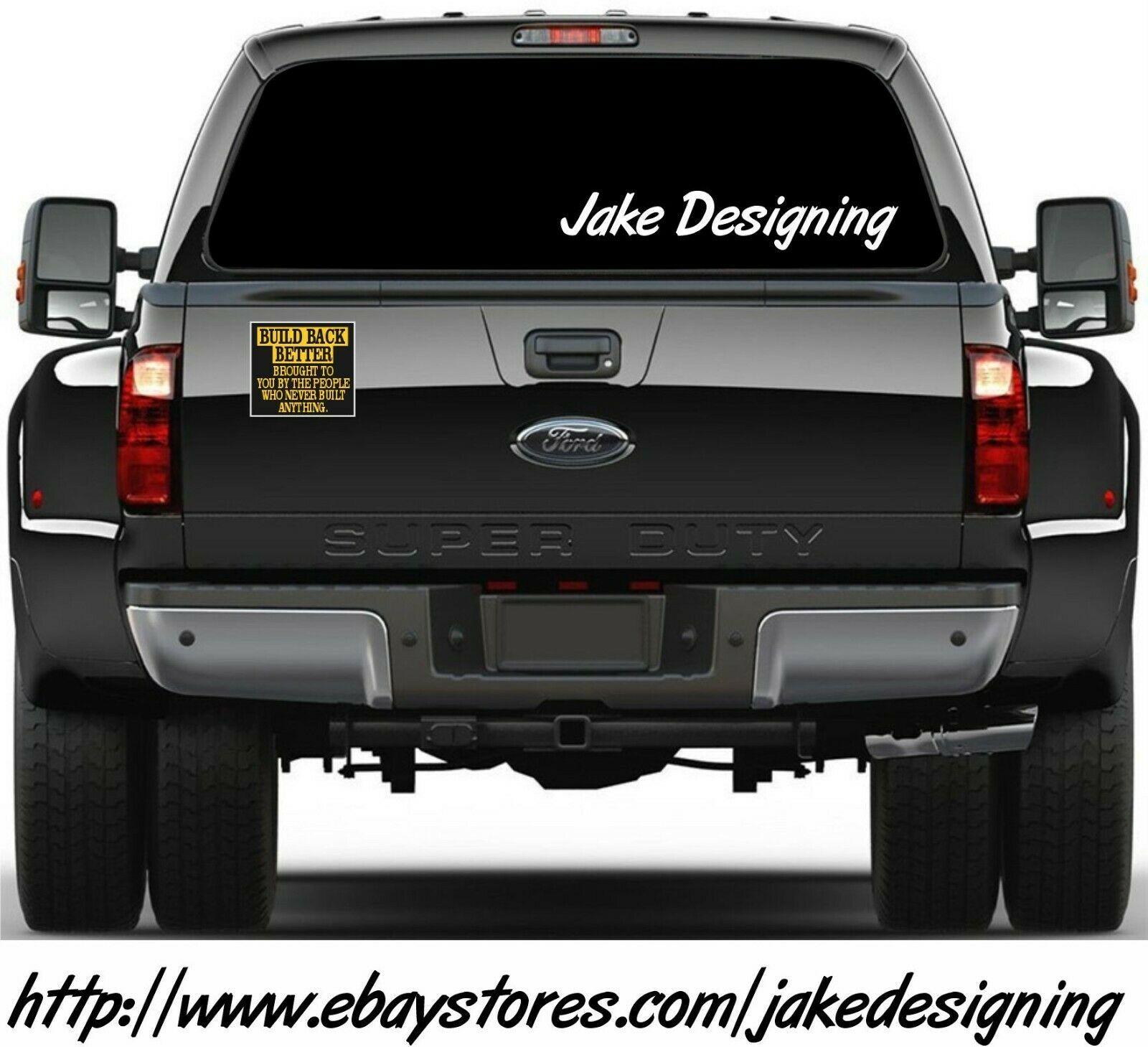 Build Back Better Sticker or Magnet Never Built Anything Political Decal/Magnet - Powercall Sirens LLC