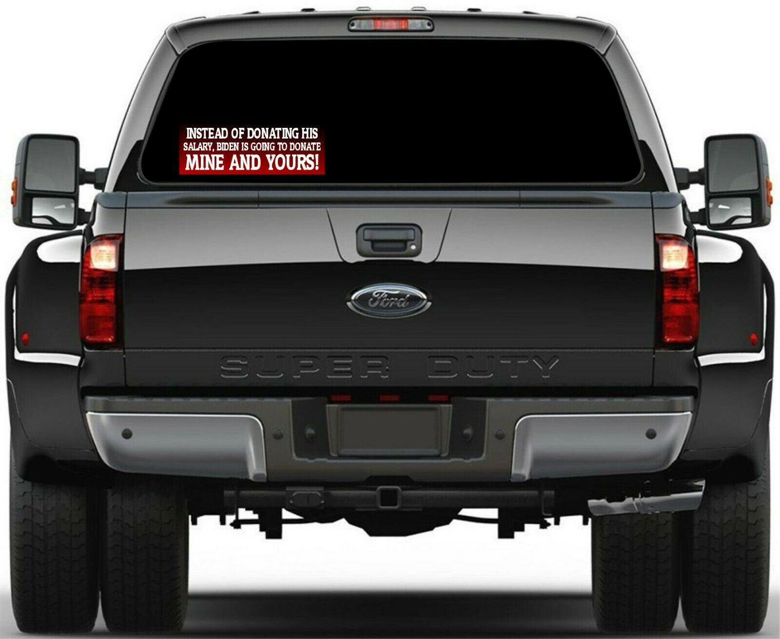 Biden Bumper Sticker - Donating Mine and Your Salary Bumper Sticker 8.7" x 3" - Powercall Sirens LLC