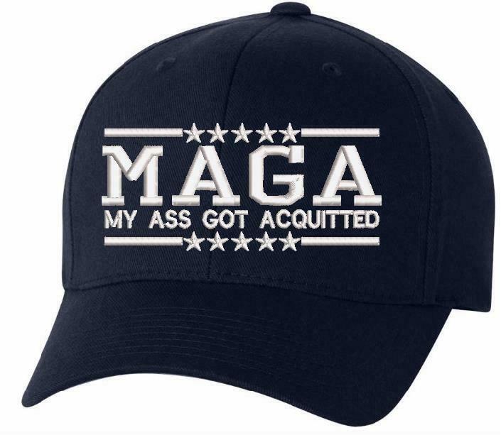 Trump Hat - MAGA My Ass Got Acquitted Embroidered Flex Fit Ball Cap MAGA TRUMP - Powercall Sirens LLC