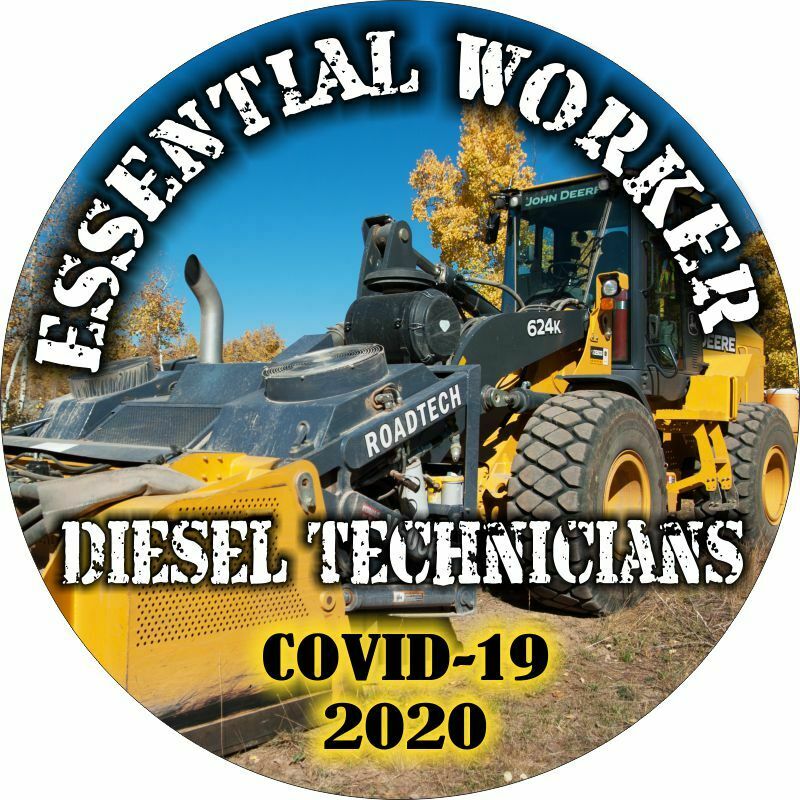 Essential Worker Sticker - Diesel Technician Worker Window Decal - Various Sizes - Powercall Sirens LLC