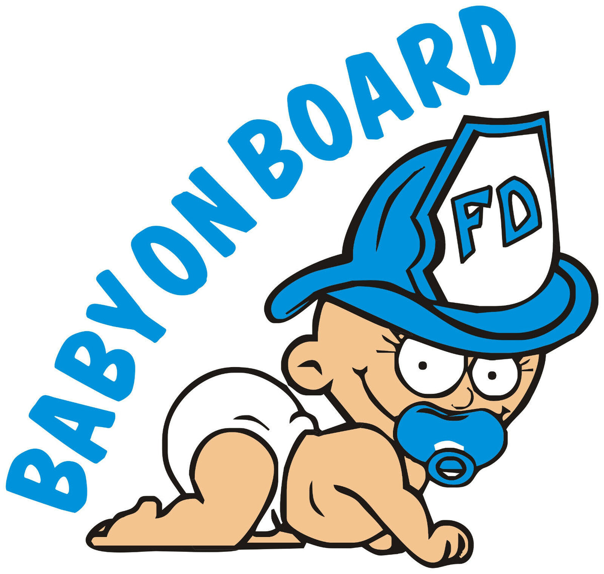 Baby On Board- Firefighter Baby 6" Decal Sticker - Multiple Colors Available - Powercall Sirens LLC