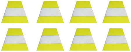 Firefighter Helmet Decal - 8 Triple Trim Trapezoid-SET OF 8- FREE SHIPPING - Powercall Sirens LLC