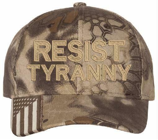 Resist Tyranny Embroidered Hat - USA300 Style Adjustable Hats - Various Colors - Powercall Sirens LLC